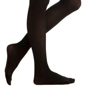 Girls Solid Black Tights NEW 4-6Y